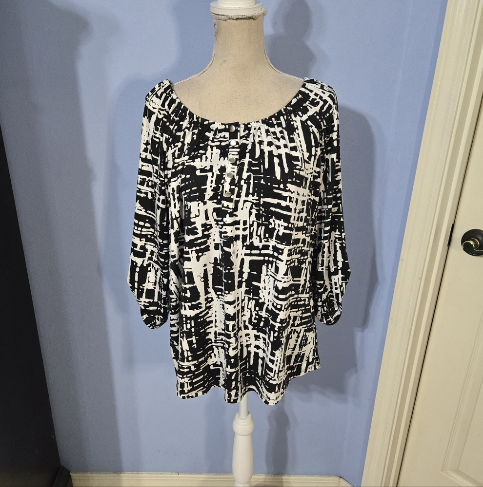 Notations Size 1x Womens Blouse